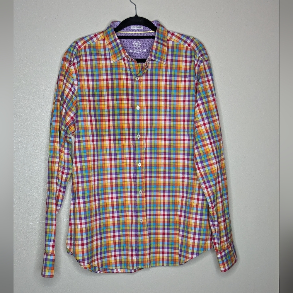 Bugatchi Uomo Designer Flip Cuff Button Down - image 2